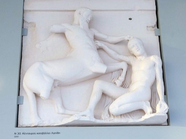 'A Centaur overcoming a Lapith' at Athens museum
