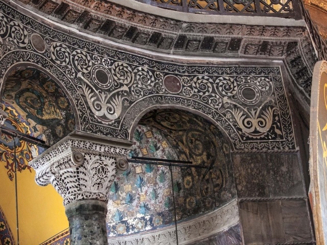 Artwork inside Hagia Sophia