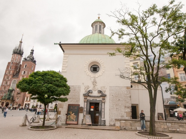 Centuries-old building on Krakow Main Square