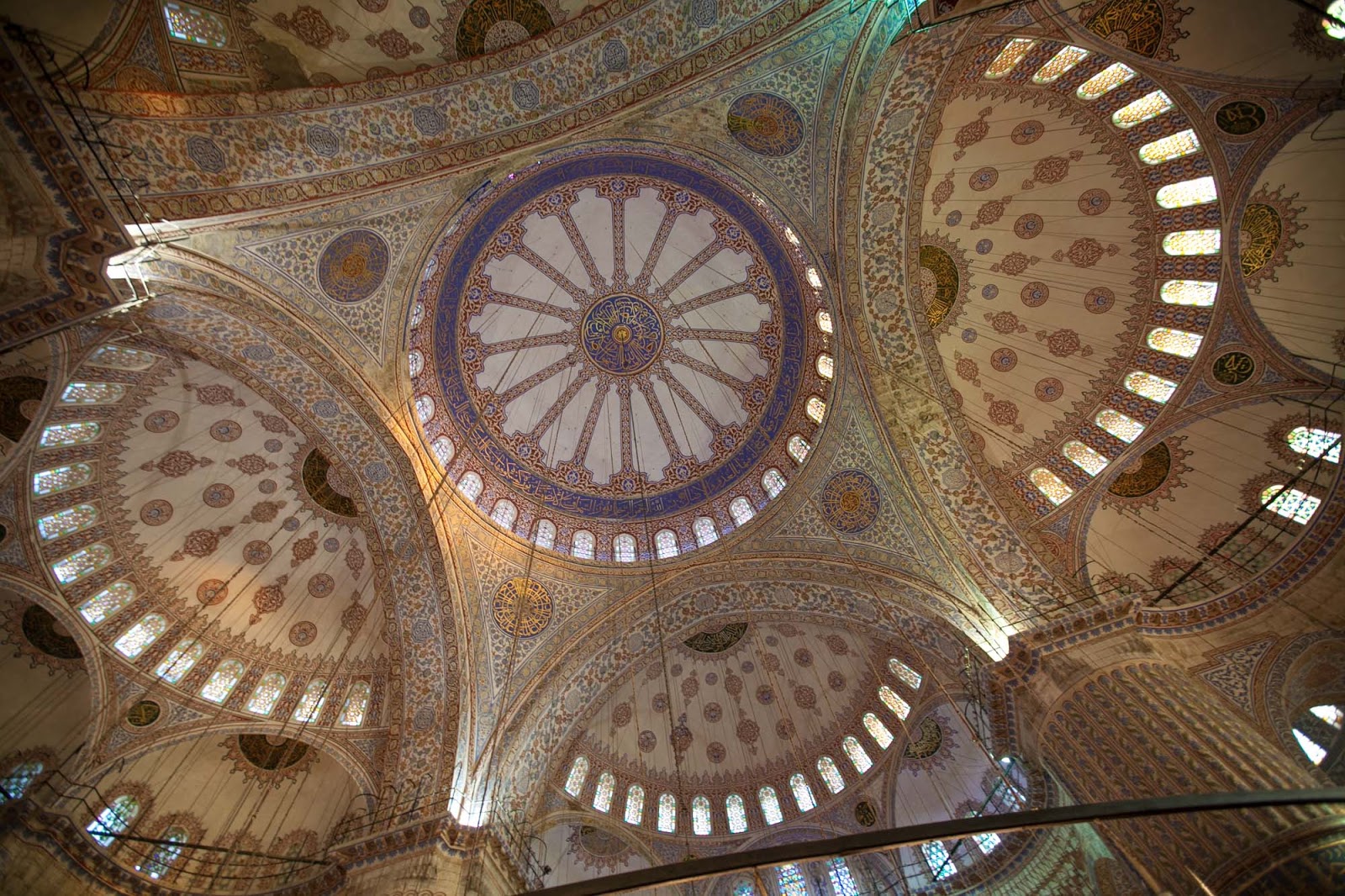 Domes inside Blue Mosque
