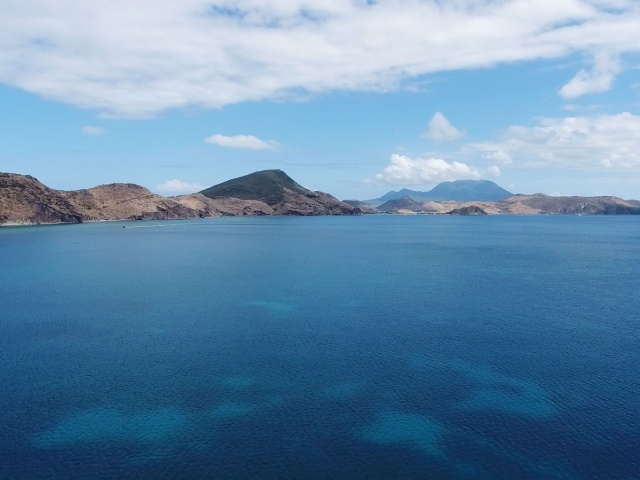 Drone image of Frigate Bay, St. Kitts