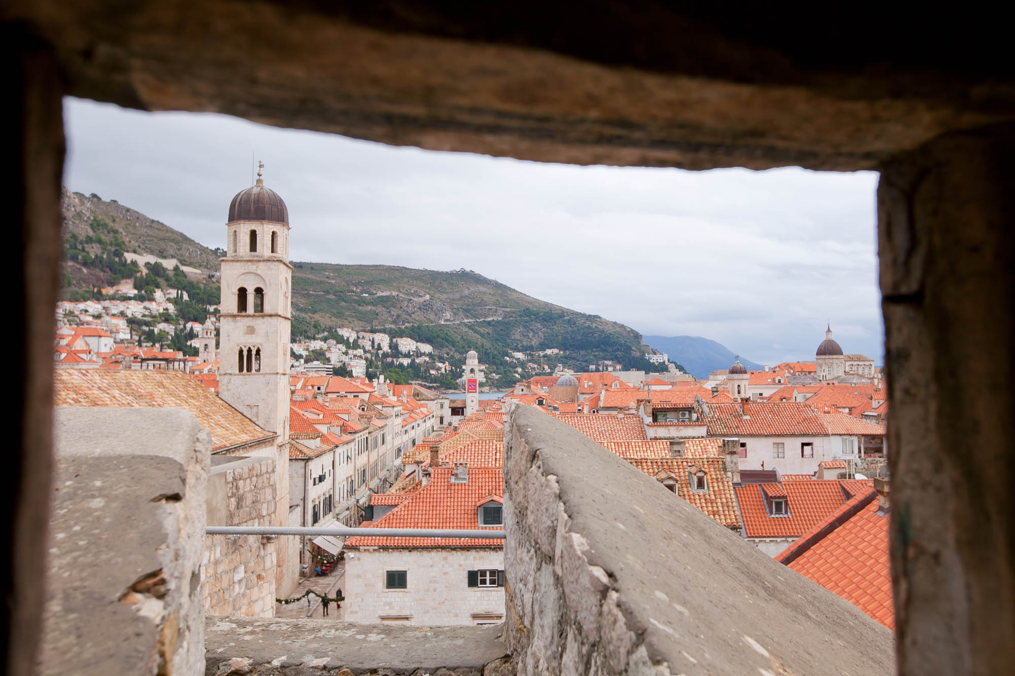 Dubrovnik as seen from watchtower