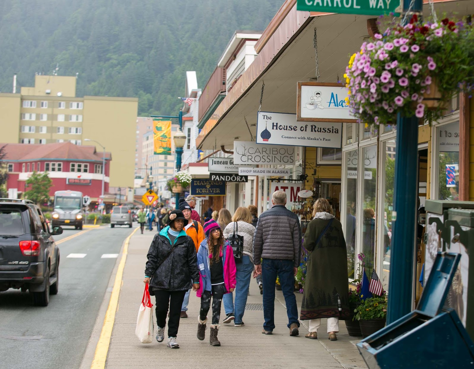 Shops in downtown Juneau