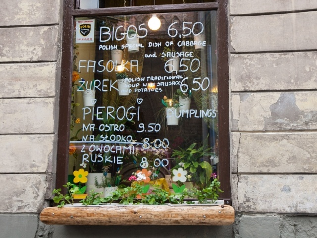 Window menu in Krakow