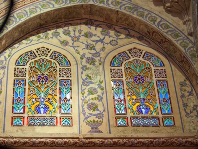 Windows inside the Blue Mosque