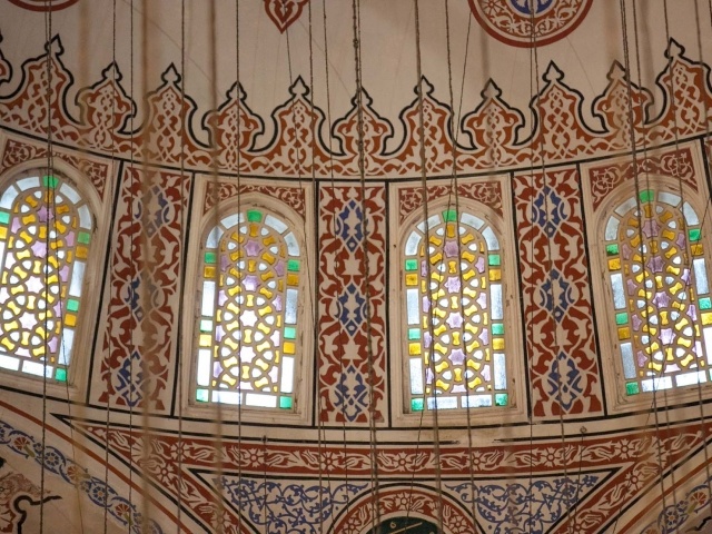 Windows inside the Blue Mosque