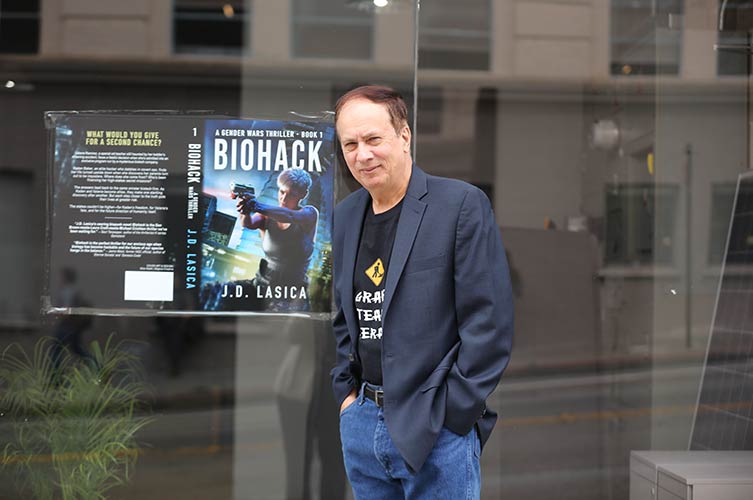 J.D. Lasica at his book launch event in San Francisco.