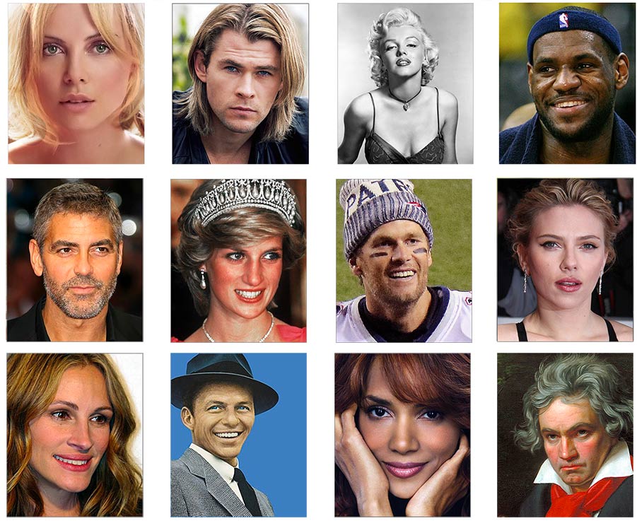 celebrities collage