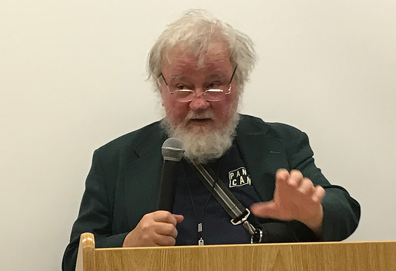 James N. Frey speaking at the Tri-Valley Writers meetup.